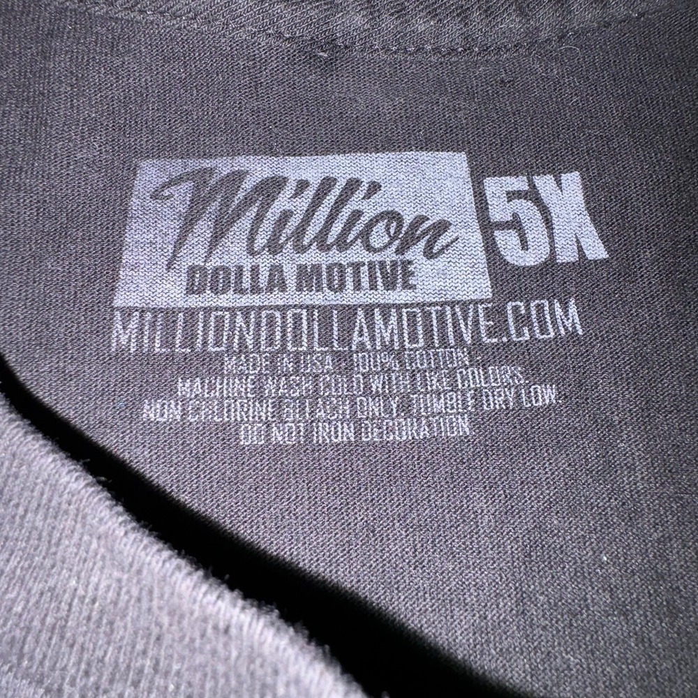 Million Dollar Motive Lowrider Graphic Tee Black Streetwear Car Culture 5K - Picture 5 of 5